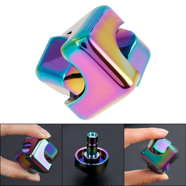 Fidget Hand Spinner Spinning CUBE Fun Focus Toy EDC Square Cube Spinner 